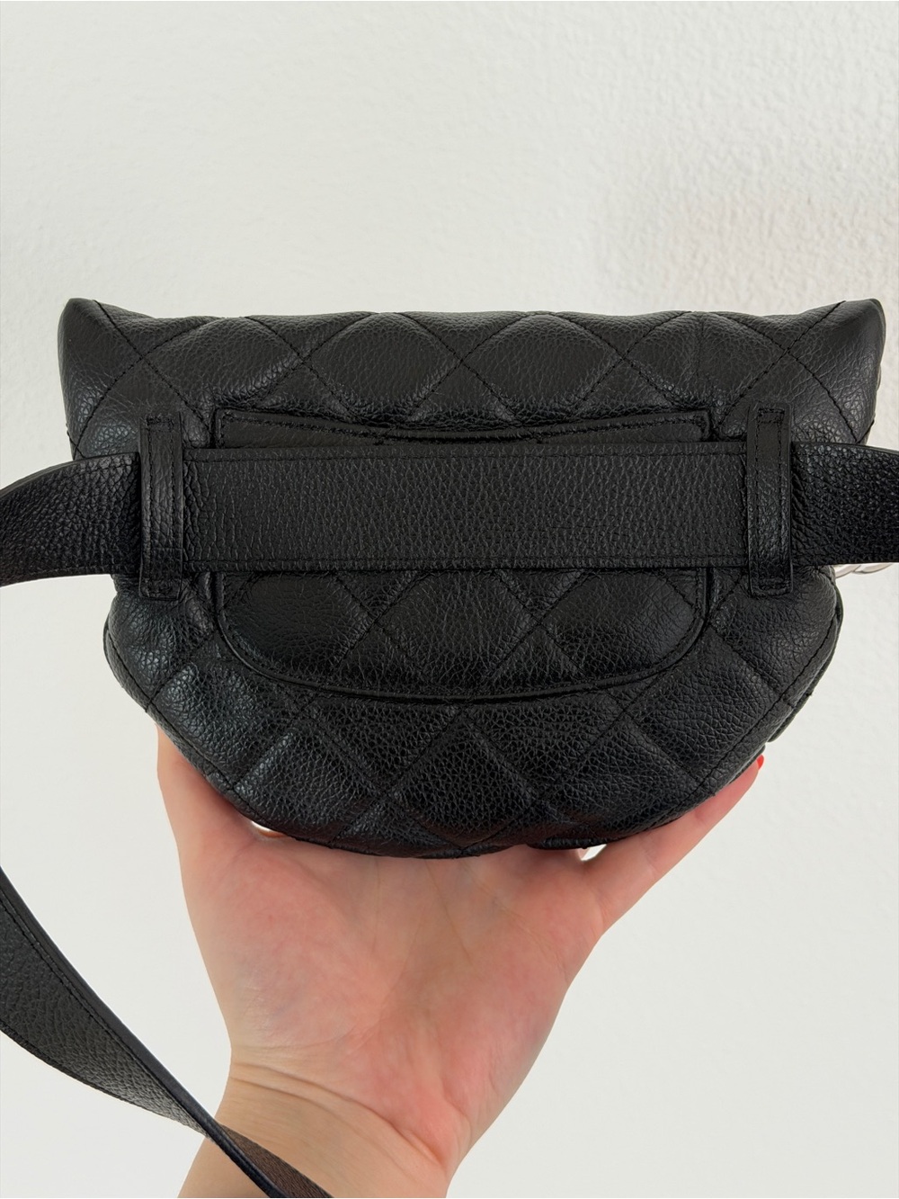 Chanel Grained Calfskin Quilted Black Uniform Waist Belt Bag Fanny Pack - Picture 7 of 17